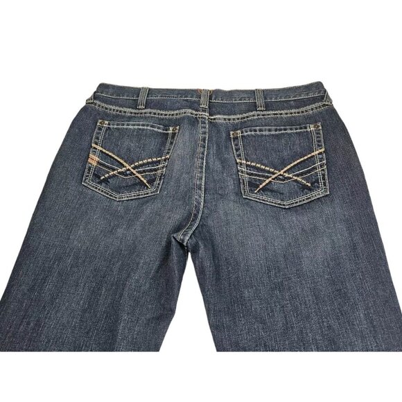 Ariat M5 Slim Straight Jeans Men's 41x34 Blue Denim - Picture 8 of 16